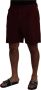 Dolce & Gabbana Maroon Cotton Bermuda Casual Shorts Red Heren - Thumbnail 2
