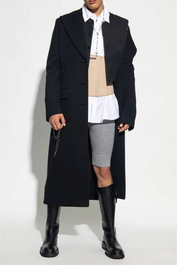 Dolce & Gabbana Wollen jas Zwart Heren