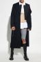 Dolce & Gabbana Slim Fit Techno-Wool Deconstructed Coat Black Heren - Thumbnail 2