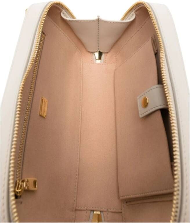 Dolce & Gabbana Witte Tweeweg Tas met Logo Beige Dames