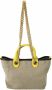 Dolce & Gabbana Beige Gouden Ketting Schouder Sling Tote Tas Beige Dames - Thumbnail 2
