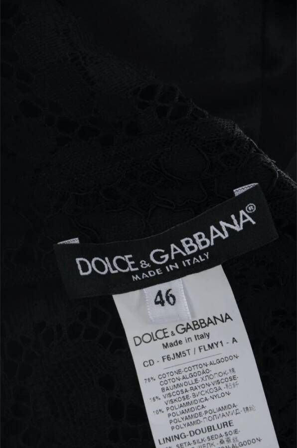 Dolce & Gabbana Dames Halflange Jurk Black Dames