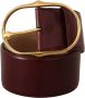 Dolce & Gabbana Donkerbruine Leren Riem met Gouden Ovaal Gesp Brown Dames - Thumbnail 2