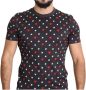 Dolce & Gabbana Donkergrijze Hearts Print Katoenen Heren T-shirt Multicolor Heren - Thumbnail 2