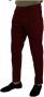 Dolce & Gabbana Dark Red Cotton Mens Chinos Trouser Dress Pants Rood Heren - Thumbnail 2