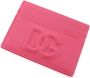 Dolce & Gabbana Hot Pink Calf Leather Kaarthouder met In reliëf gemaakt Logo Purple Dames - Thumbnail 4