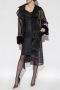 Dolce & Gabbana Zwart Bloemen Kant Mouwloze Jurk Black Dames - Thumbnail 2