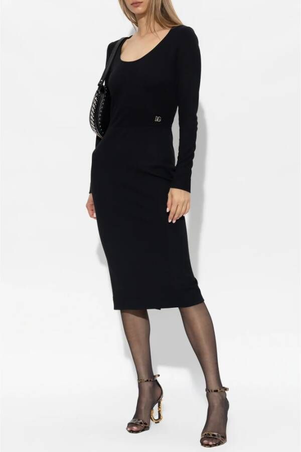 Dolce & Gabbana Jurk met lange mouwen Zwart Dames
