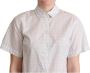 Dolce & Gabbana Elegante Polka Dots Kraag Shirt White Dames - Thumbnail 3