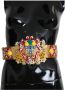 Dolce & Gabbana Verfraaide bloemige kristallen brede taille riem Bruin Dames - Thumbnail 2