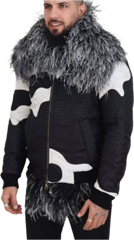 Dolce & Gabbana Faux Fur Shearling Jackets Zwart Heren