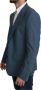 Dolce & Gabbana DG Blue Single Breasted Formal Wool Blazer Blauw Heren - Thumbnail 2