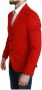 Dolce & Gabbana Rode Cashmere Slim Fit Coat Jacket Blazer Red Heren - Thumbnail 2