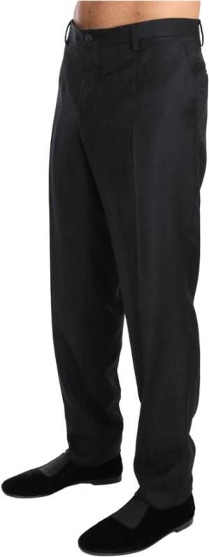 Dolce & Gabbana Formele broek met logo details Grijs Heren