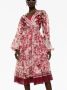 Dolce & Gabbana Fuchsia Zijden Chiffon Jurk met Maiolica Print Roze Dames - Thumbnail 2