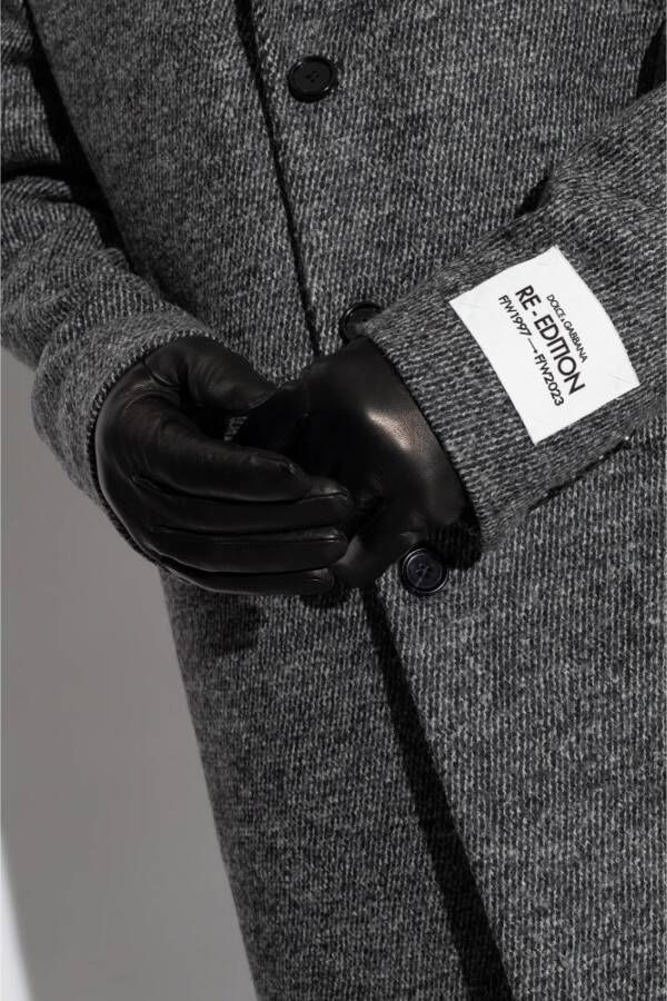 Dolce & Gabbana Leren handschoenen Zwart Heren