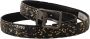 Dolce & Gabbana Goud Zwart Twee-Tinten Leren Chroom Gesp Riem Black Heren - Thumbnail 2