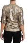 Dolce & Gabbana Gouden lovertjes papegaai kristal blouse Yellow Dames - Thumbnail 2