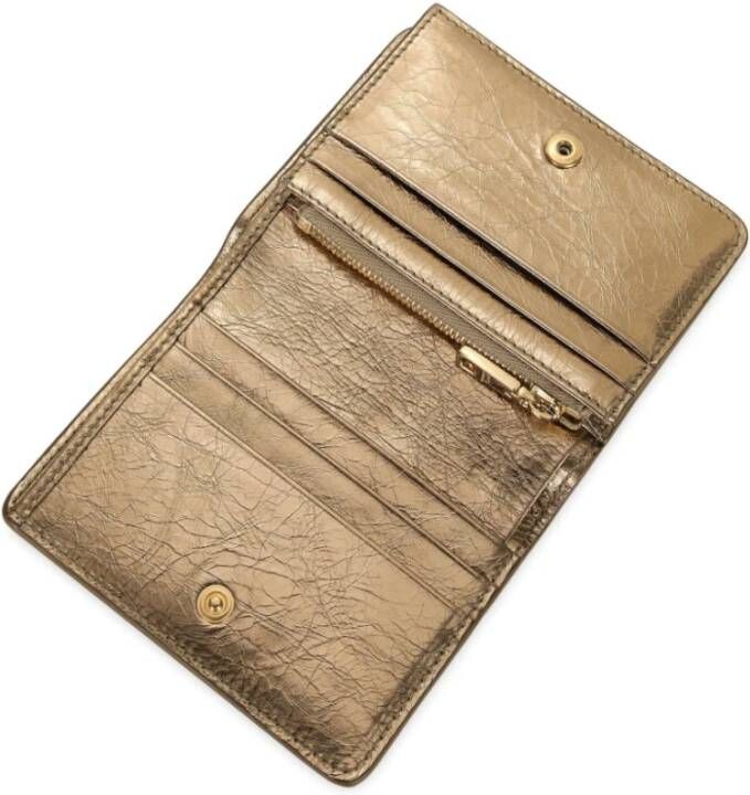 Dolce & Gabbana Gouden Portemonnees Kleine Lederwaren Beige Dames