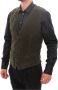 Dolce & Gabbana Pak Gilet Groen Corduroy en Bruin Ruitpatroon Green Heren - Thumbnail 2