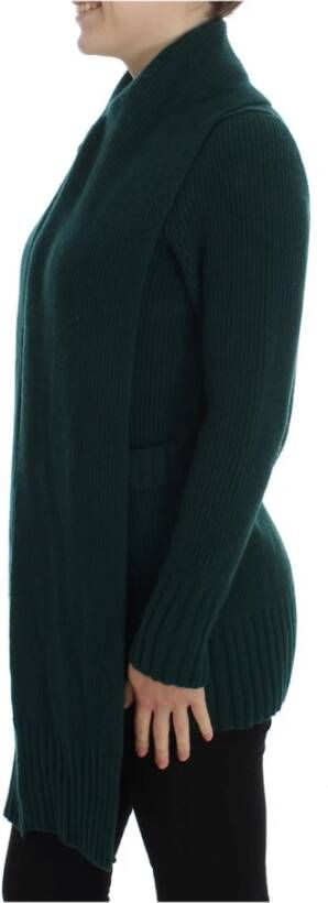 Dolce & Gabbana Green Knitted Cashmere Cardigan Groen Dames