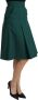 Dolce & Gabbana Groene Geplooide A-lijn Hoge Taille Katoenen Rok Green Dames - Thumbnail 2