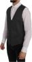 Dolce & Gabbana Grijze Single Breasted Vest met Logo Details Gray Heren - Thumbnail 2