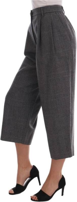 Dolce & Gabbana Grijze Wol Capri Broek Authentiek Gemaakt in Italië Grijs Dames