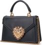 Dolce & Gabbana Kleine Devotion Tas met Handgemaakt DG Heilig Hart Black Dames - Thumbnail 8