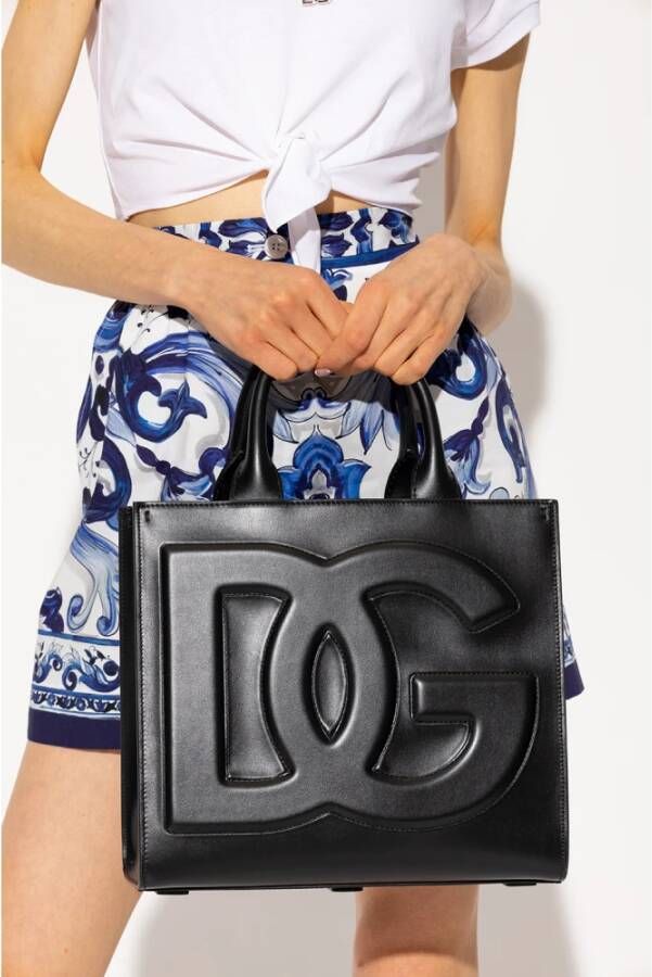 Dolce & Gabbana Handtas met logo Zwart Dames