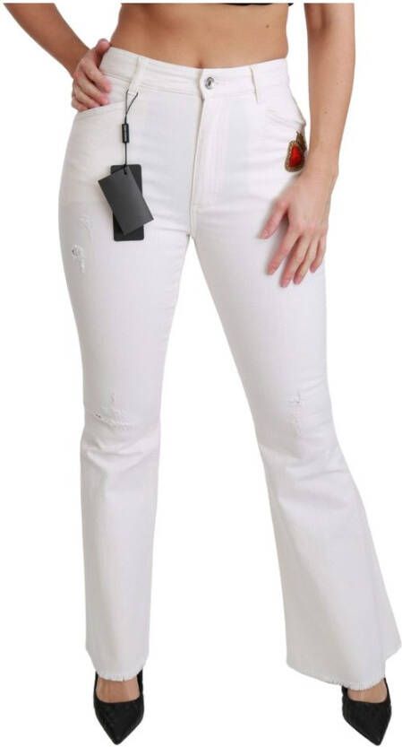 Dolce & Gabbana Wijde broek Wit Dames