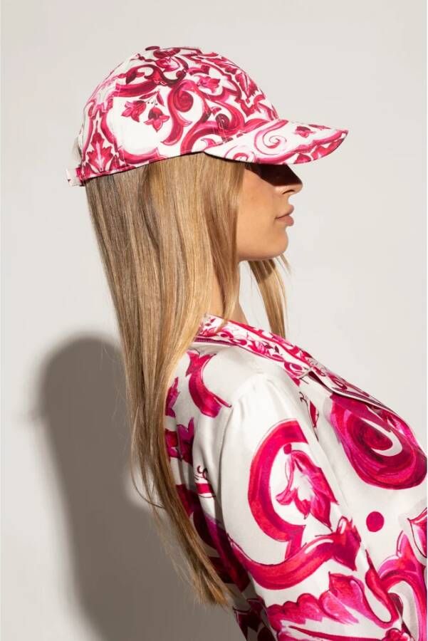 Dolce & Gabbana Bedrukte baseballpet Roze Dames