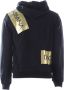 Dolce & Gabbana Zwarte Gouden-Logo Pullover Hoodie Black Heren - Thumbnail 2