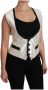 Dolce & Gabbana Luxe Zijden Vest met Logo Details White Dames - Thumbnail 2