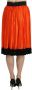 Dolce & Gabbana Pre-owned Orange High Waist Knee Length Skirt Zwart Dames - Thumbnail 2