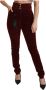 Dolce & Gabbana Red Velvet Skinny Trouser Cotton Stretch Pants Rood Dames - Thumbnail 3