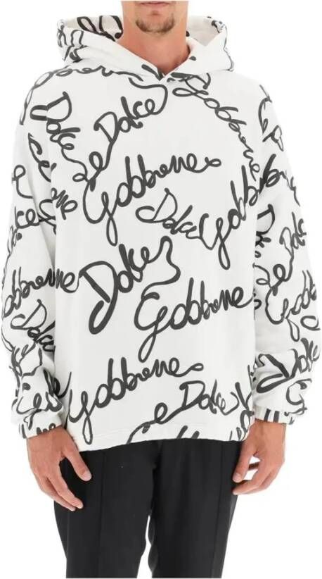 Dolce & Gabbana Hoodies Wit Heren