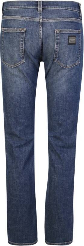 Dolce & Gabbana Blauwe Straight-Leg Jeans voor Heren Blauw Heren