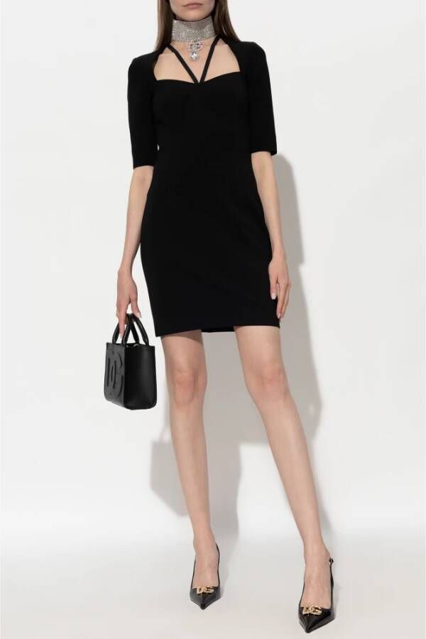 Dolce & Gabbana Jurk met korte mouwen Zwart Dames