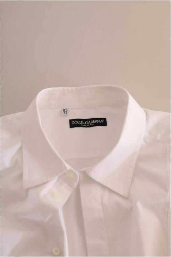 Dolce & Gabbana Klassiek Wit Katoenen Overhemd White Heren