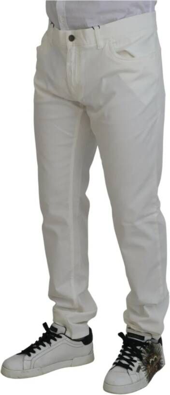 Dolce & Gabbana Klassieke Witte Denim Jeans voor Heren Wit Heren