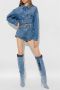 Dolce & Gabbana Slim High Rise Denim Shorts Blue Dames - Thumbnail 2