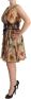 Dolce & Gabbana Beige Floral Sleeveless Round Neck Mini Dress Meerkleurig Dames - Thumbnail 3