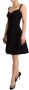 Dolce & Gabbana Zwarte Fit Flare Wol Stretch Sheath Jurk Black Dames - Thumbnail 2