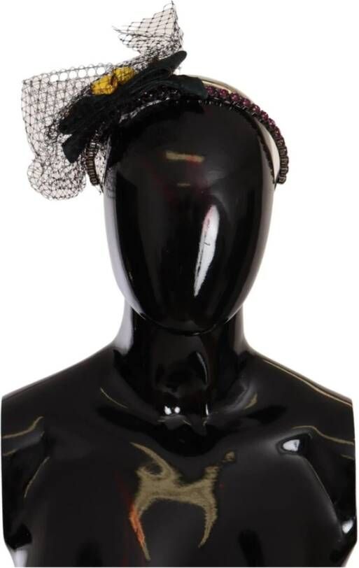 Dolce & Gabbana Kristallen Fruit Versierde Diadeem Hoofdband Zwart Dames