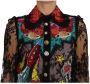 Dolce & Gabbana Bloemen kanten blouse met kristallen Black Dames - Thumbnail 2