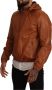Dolce & Gabbana Bruin Leren Lambskin Hooded Coat Jas Brown Heren - Thumbnail 2