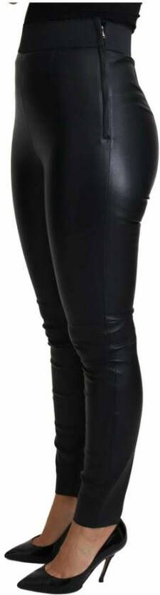 Dolce & Gabbana Lederen leggings Zwart Dames