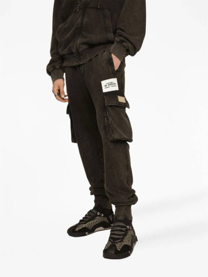 Dolce & Gabbana Leather Trousers Bruin Heren