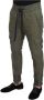 Dolce & Gabbana Groene Gestreepte Cargo Rits Been Heren Broek Green Heren - Thumbnail 2